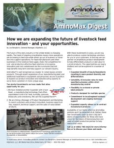 Collaborate with AminoMax on feed technology via ExpandaTherm.